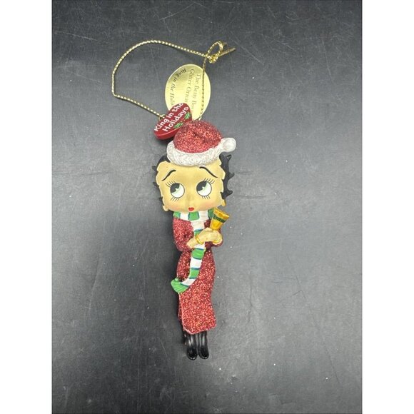The Danbury Mint Betty Boop Glitter Christmas Ornament Set Of 3 NEW - Picture 7 of 11